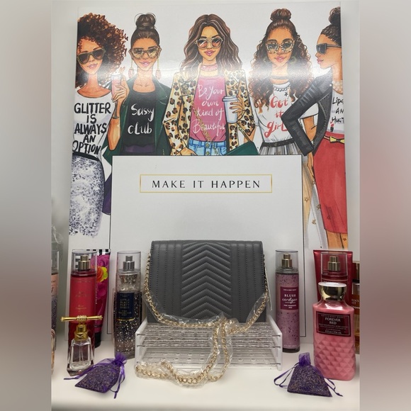 Badgley Mischka Gray and Gold Crossbody Bag || Gray - Picture 13 of 16